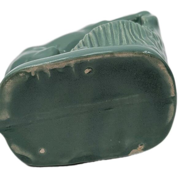 Vintage Green Ceramic Horse Figurine Planter – Mid-Century Pottery, 9" Tall - Picture 11 of 12